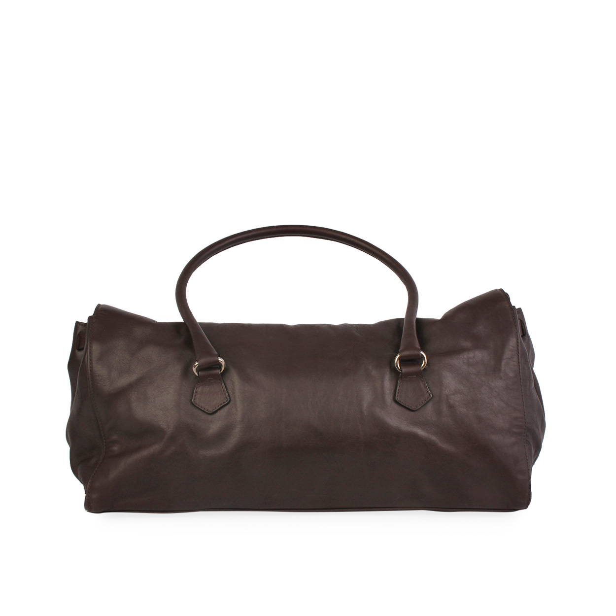 PRADA Vintage Leather Shoulder Bag Brown | Luxity