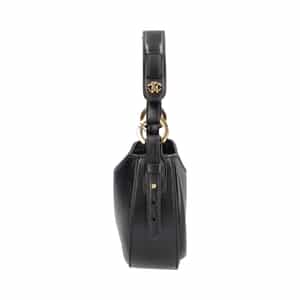 Leather Fang Bag Black, view 4
