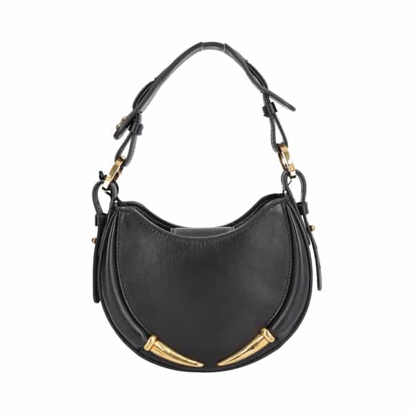 Leather Fang Bag Black
