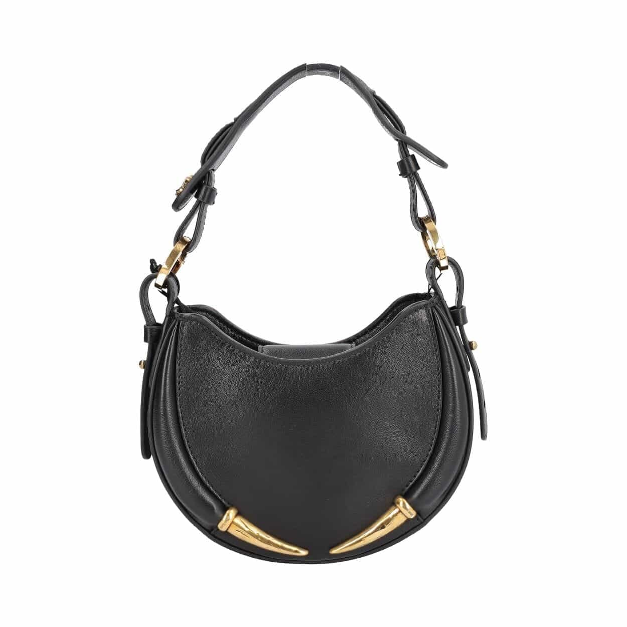 Leather Fang Bag Black