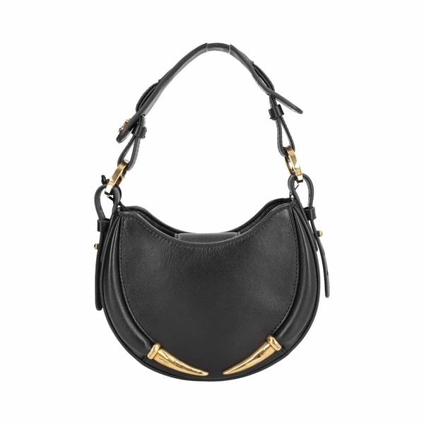 Leather Fang Bag Black
