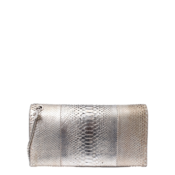 Python Wristlet Clutch Gold