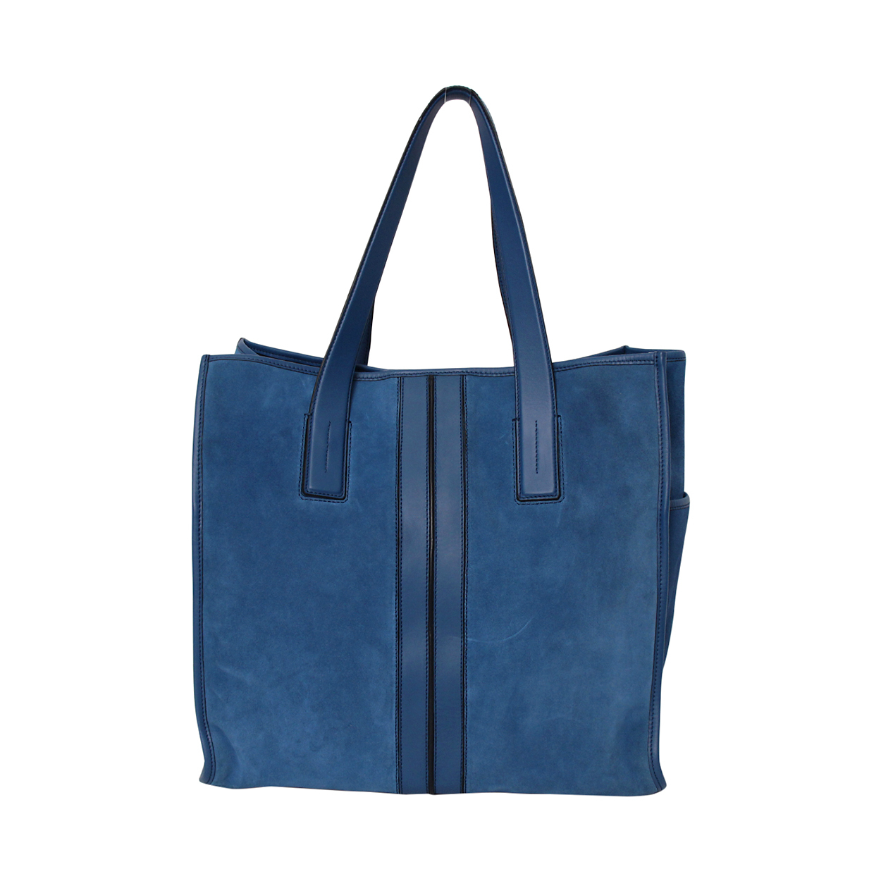 TOD'S Suede/Leather Tote Blue | Luxity
