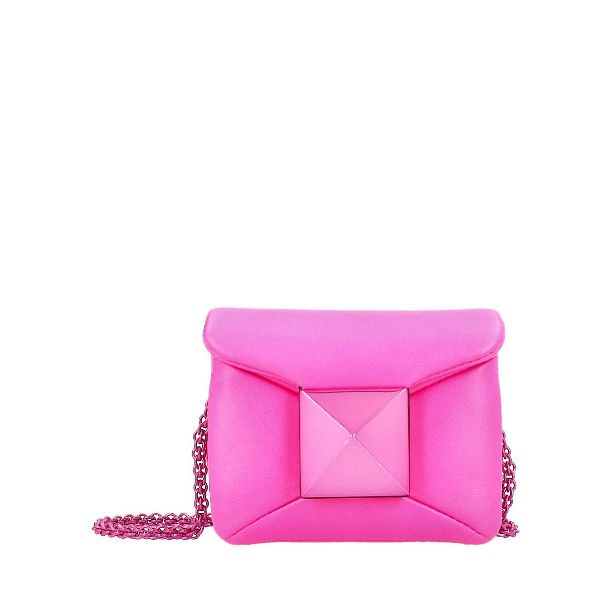 VALENTINO Leather Micro One Stud Crossbody Bag Pink | Luxity