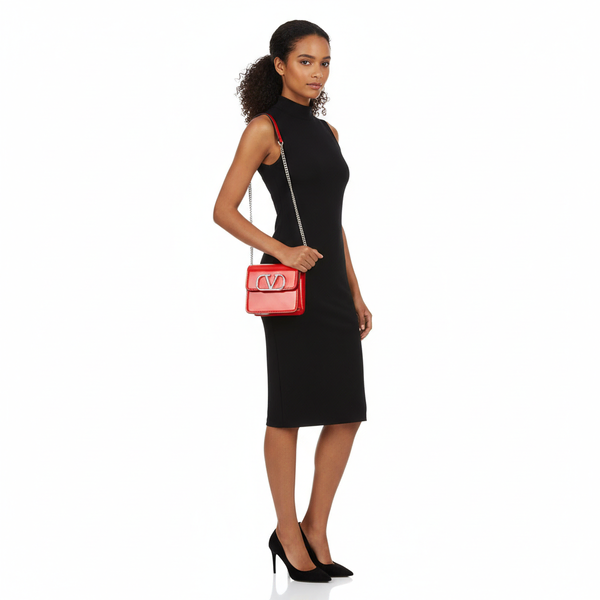 Patent VLogo Micro Crossbody Bag Red