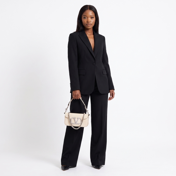 GARAVANI Leather Jewel Logo Loco Small Bag Ivory