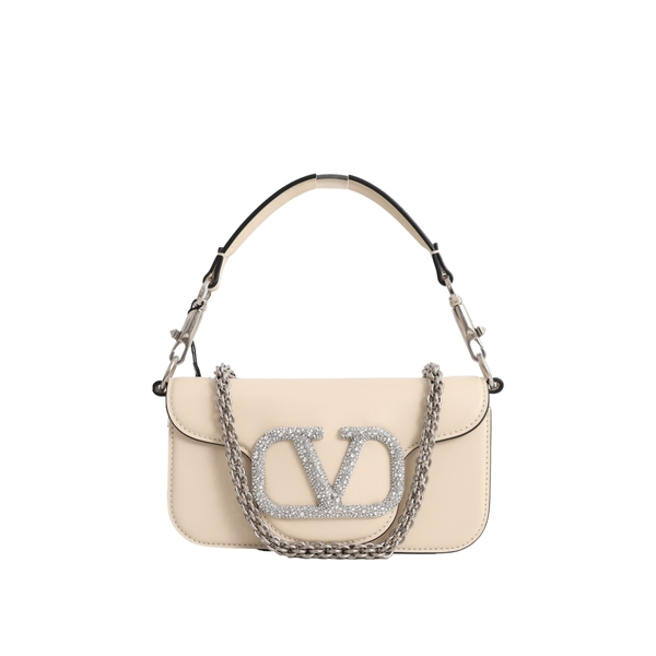 GARAVANI Leather Jewel Logo Loco Small Bag Ivory