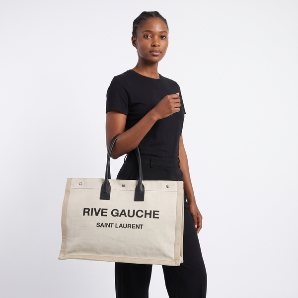 Canvas Rive Gauche Tote Beige/Black