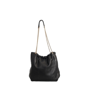 Leather Jamie Shoulder Bag Black, view 2
