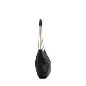 Leather Jamie Shoulder Bag Black, view 4
