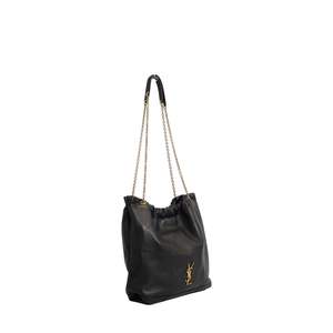 Leather Jamie Shoulder Bag Black, view 3