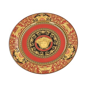 x ROSENTHAL Porcelain Medusa Plate Red/Gold