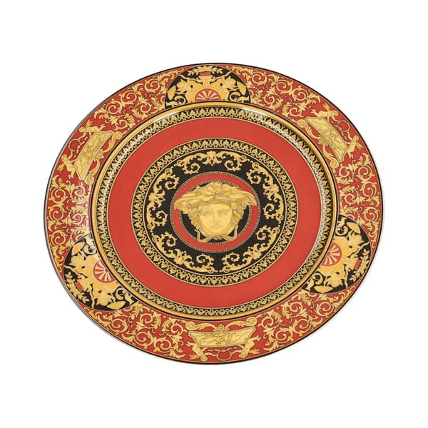 x ROSENTHAL Porcelain Medusa Plate Red/Gold