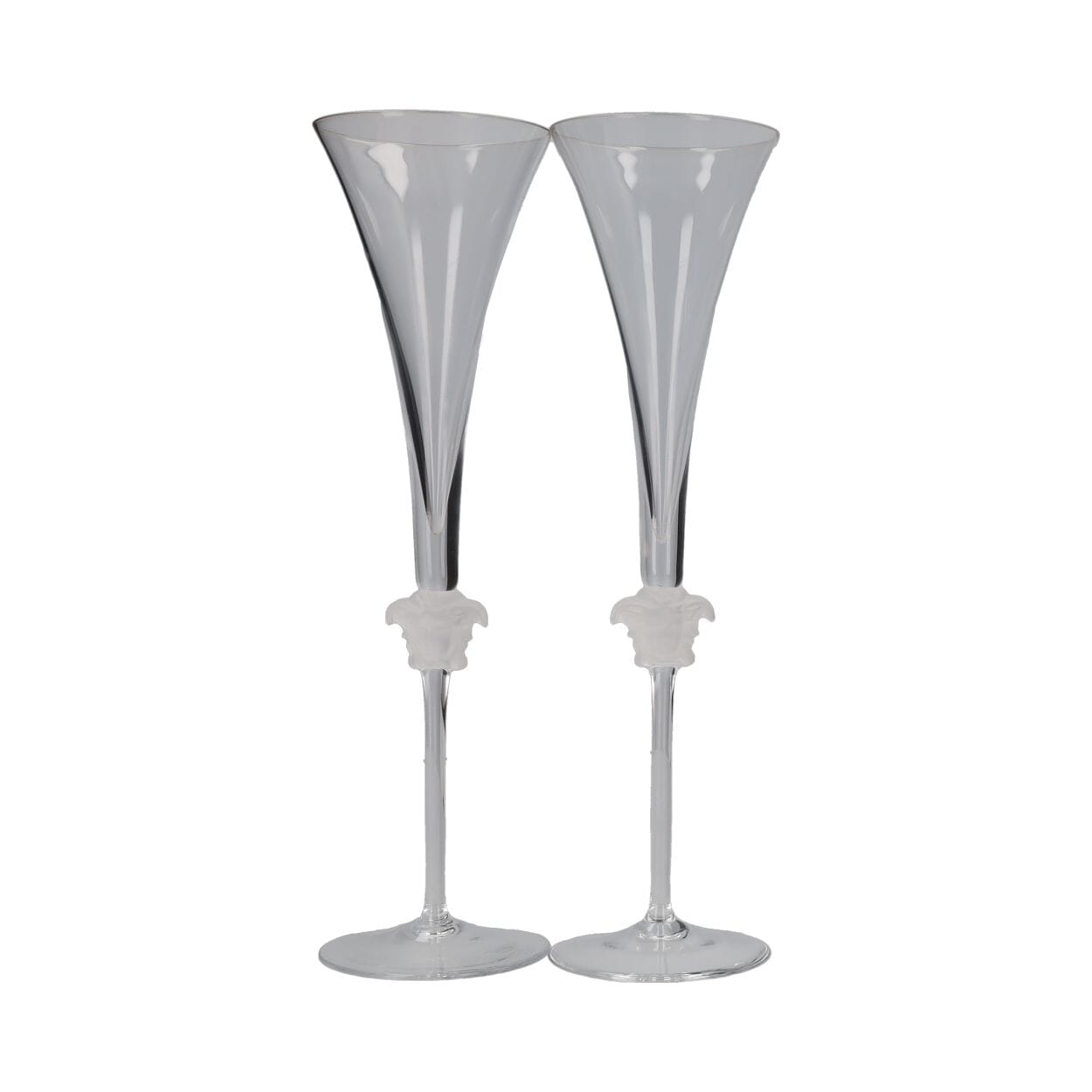 Crystal Medusa Lumiere Champagne Flute 2pc Set