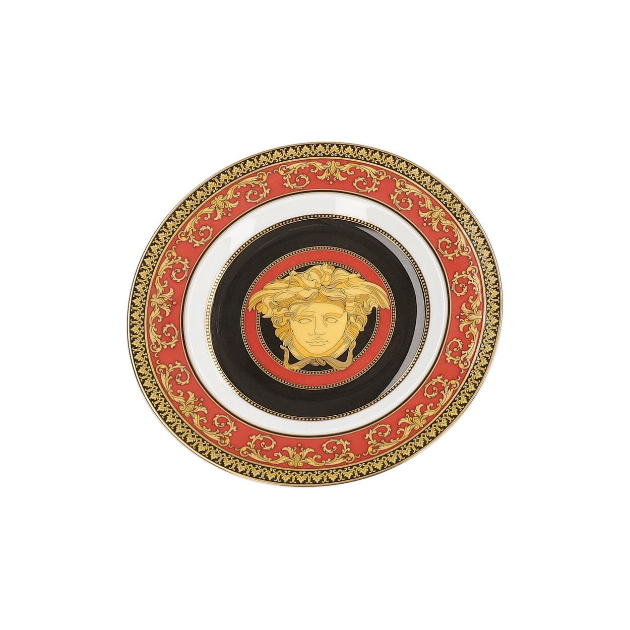 x ROSENTHAL Porcelain Medusa Side Plate Red/Gold