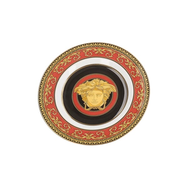 x ROSENTHAL Porcelain Medusa Side Plate Red/Gold