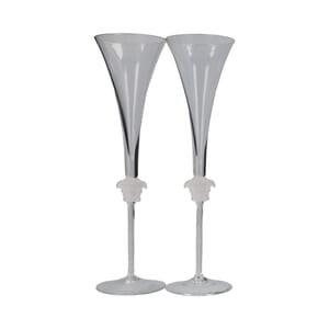 Crystal Medusa Lumiere Champagne Flute 2pc Set