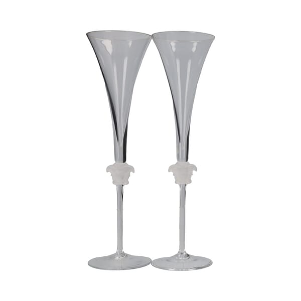 Crystal Medusa Lumiere Champagne Flute 2pc Set