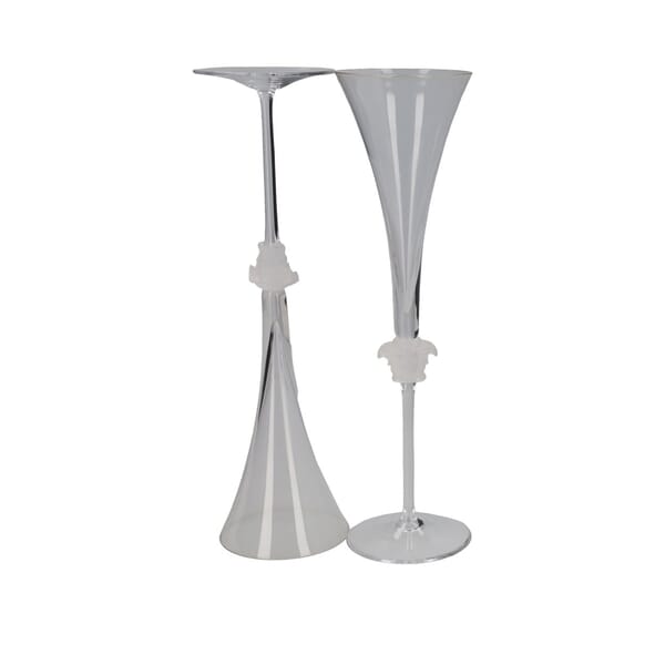 Crystal Medusa Lumiere Champagne Flute 2pc Set