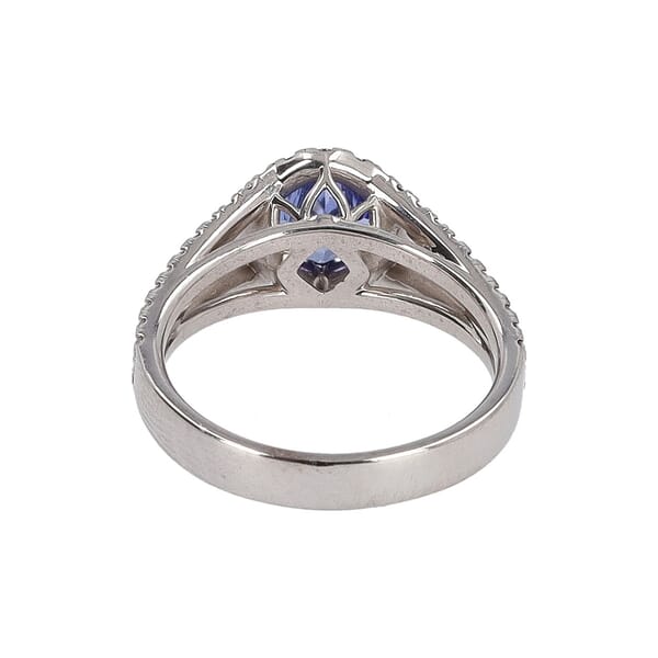 White Gold/Tanzanite Ribbon Ring