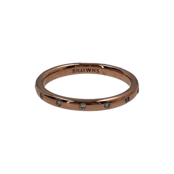 Rose Gold Diamond Swiss Set Band