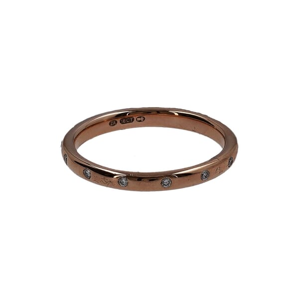 Rose Gold Diamond Swiss Set Band