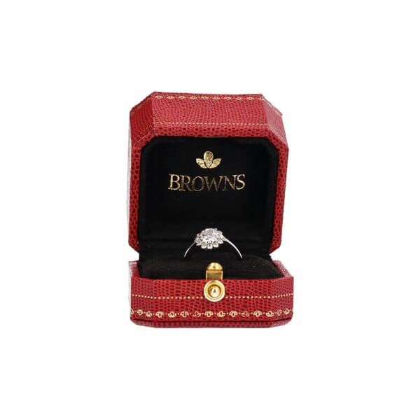 White Gold Diamond Cluster Ring