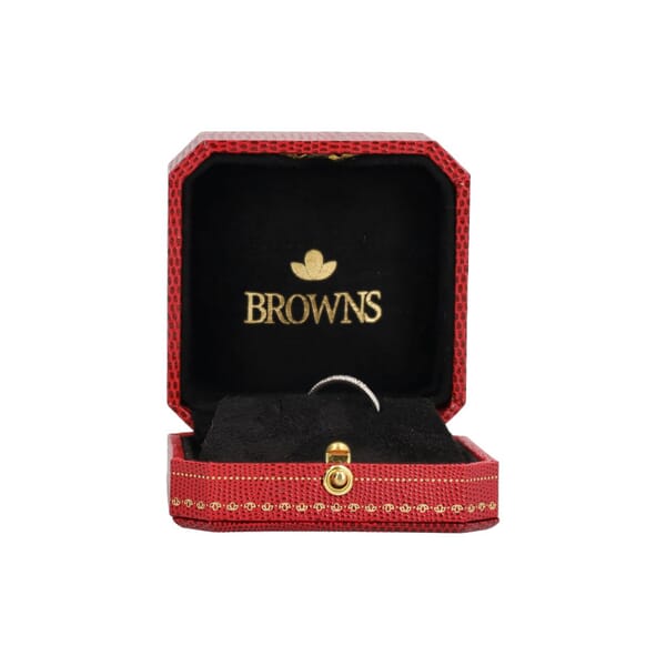Platinum Claw Set Diamond Ribbon Band