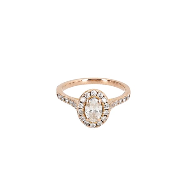 Rose Gold Oval Diamond Ring