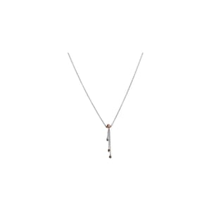 Tri-Colour Gold Guardian Angel Drop Necklace