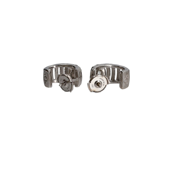 White Gold Diamond Ripple Earrings