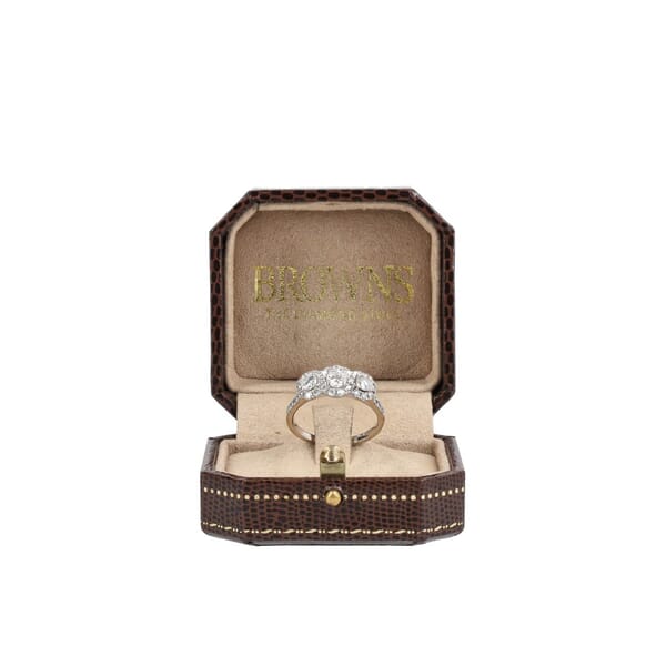 White Gold Diamond Trilogy Halo Diamond Ring