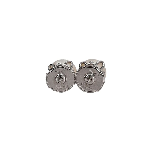 White Gold Pearl Stud Earrings