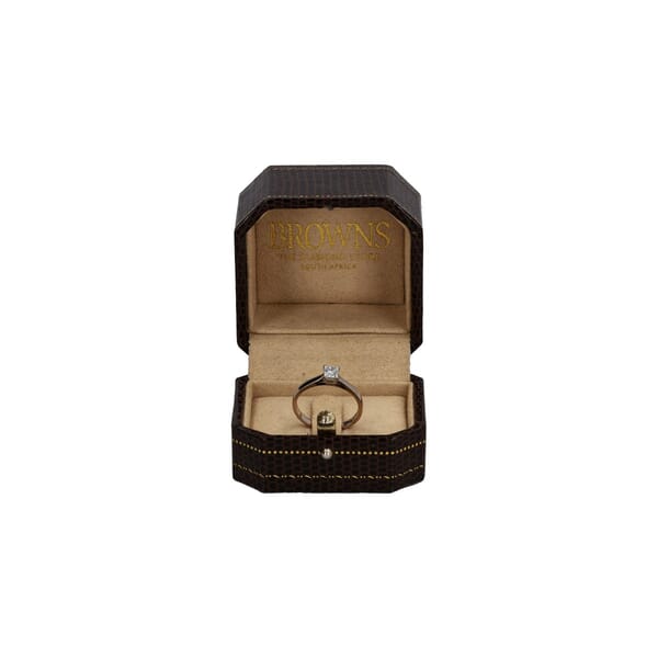 White Gold Princess Diamond Solitaire Ring