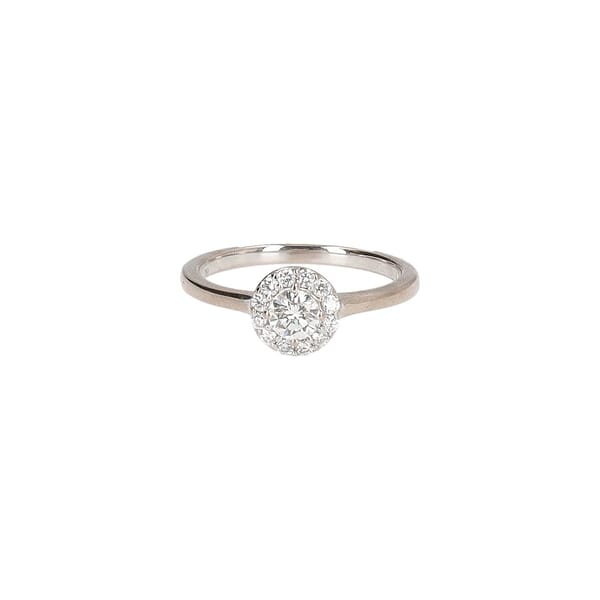 White Gold Halo Diamond Ring