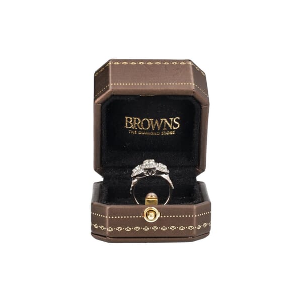 White Gold Diamond Trilogy Halo Ring