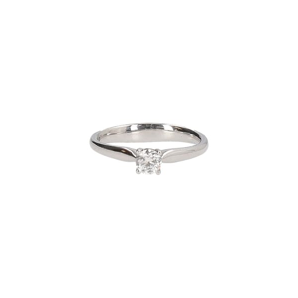White Gold Diamond Protea Solitaire Ring