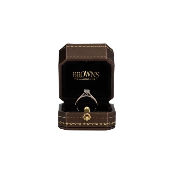 White Gold Princess Diamond Solitaire Ring