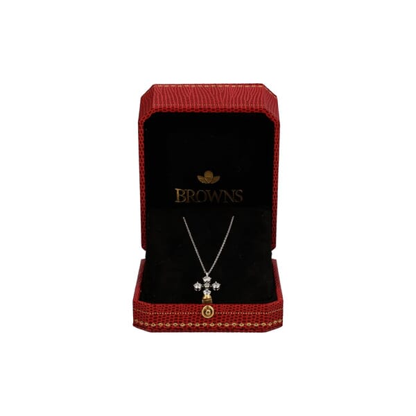 White Gold Diamond Southern Cross Pendant Necklace
