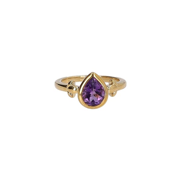 Gold Amethyst My First Angel Ring
