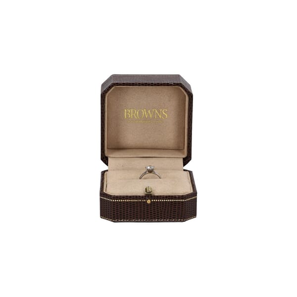 Platinum Solitaire Diamond Protea Ring