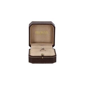 Platinum Solitaire Diamond Protea Ring, view 2