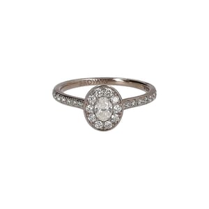 Gold Diamond Angel Halo Engagement Ring