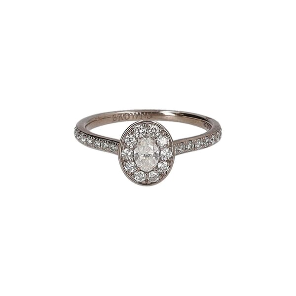 Gold Diamond Angel Halo Engagement Ring