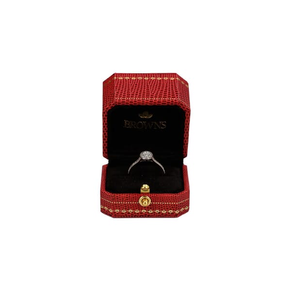 Gold Diamond Angel Halo Engagement Ring