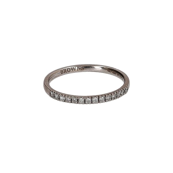 White Gold Diamond Ribbon Band