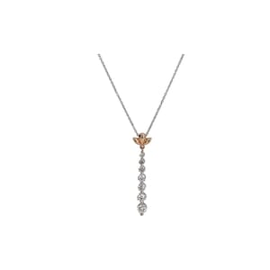 Gold Diamond Journey Necklace, view 4