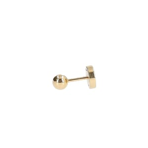 Yellow Gold Love Single Stud Earring, view 3