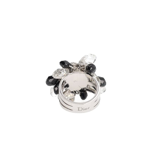 Crystal Ring Silver Tone