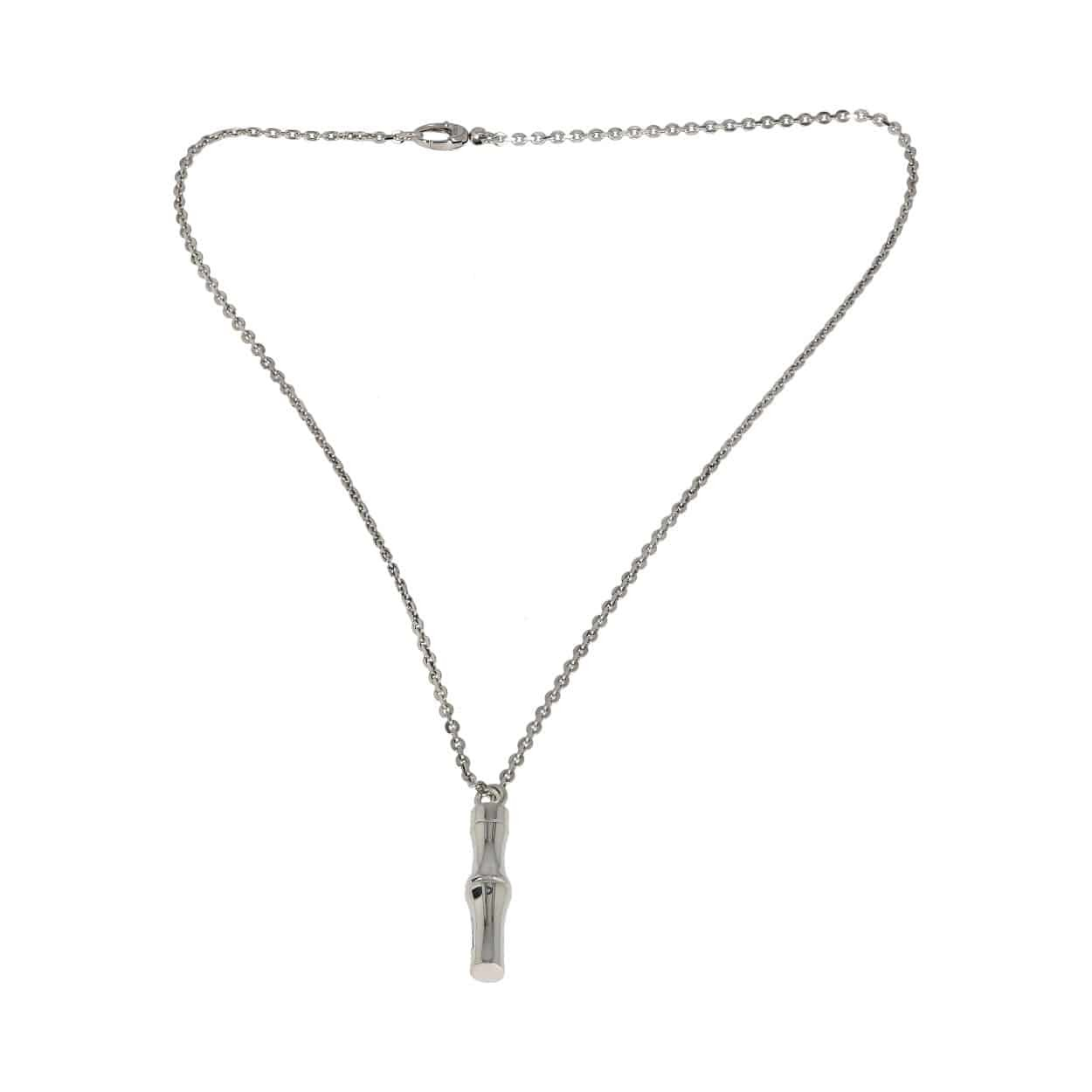 アクセサリー GUCCI Bamboo Charm Silver Necklace GUCCI Sterling Silver Bamboo Pendant Necklace 708113